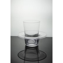 Paşabahçe El İmalatı Kristal Tabağı Geçmeli Çay Bardağı 1 Adet 91227