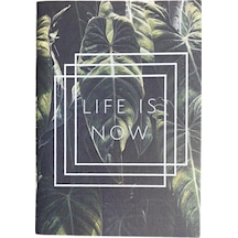 "life Is Now" Çizgisiz Defter Sert Kapak Haki