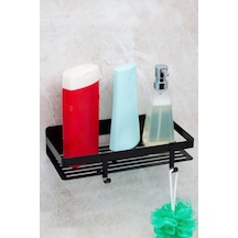 Metal Banyo Düzenleyici Organizer Şampuan Rafı Siyah