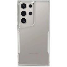 Samsung Samsung Uyumlu Galaxy S24 Ultra Kılıf Boyi Silikon Kapak - Gümüş