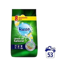 Rinso Limon ve Karbonat Renkliler ve Beyazlar İçin Toz Çamaşır Deterjanı 8 KG