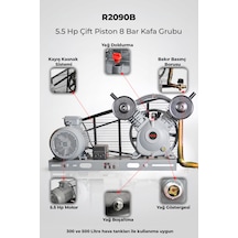 10 Hp Üç Piston 12 Bar Kafa Grubu - R600tb