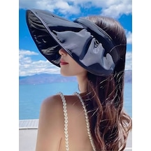 Tezzgelsin Kadın Geniş Siperli Uv Korumalı Vizör Şapka Lacivert