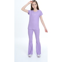 Toontoy Kız Çocuk Storie Nakışlı Eşofman Takım Lila Toontoy Kız Çocuk Storie Nakışlı Eşofman Takım Lila