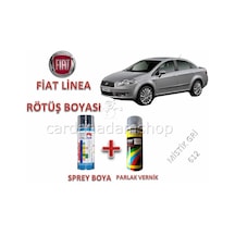 Fiat Linea Mistik Gri 612 Rötüş Boyası + Vernik Boya Onarım Seti (359233805)