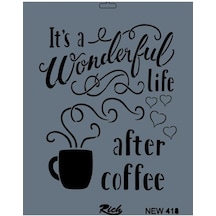 Rich New Seri N-418 Stencil 35X25 Cm