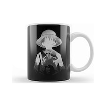 Monochrome Captain Luffy Kupa Bardak Porselen Karışık