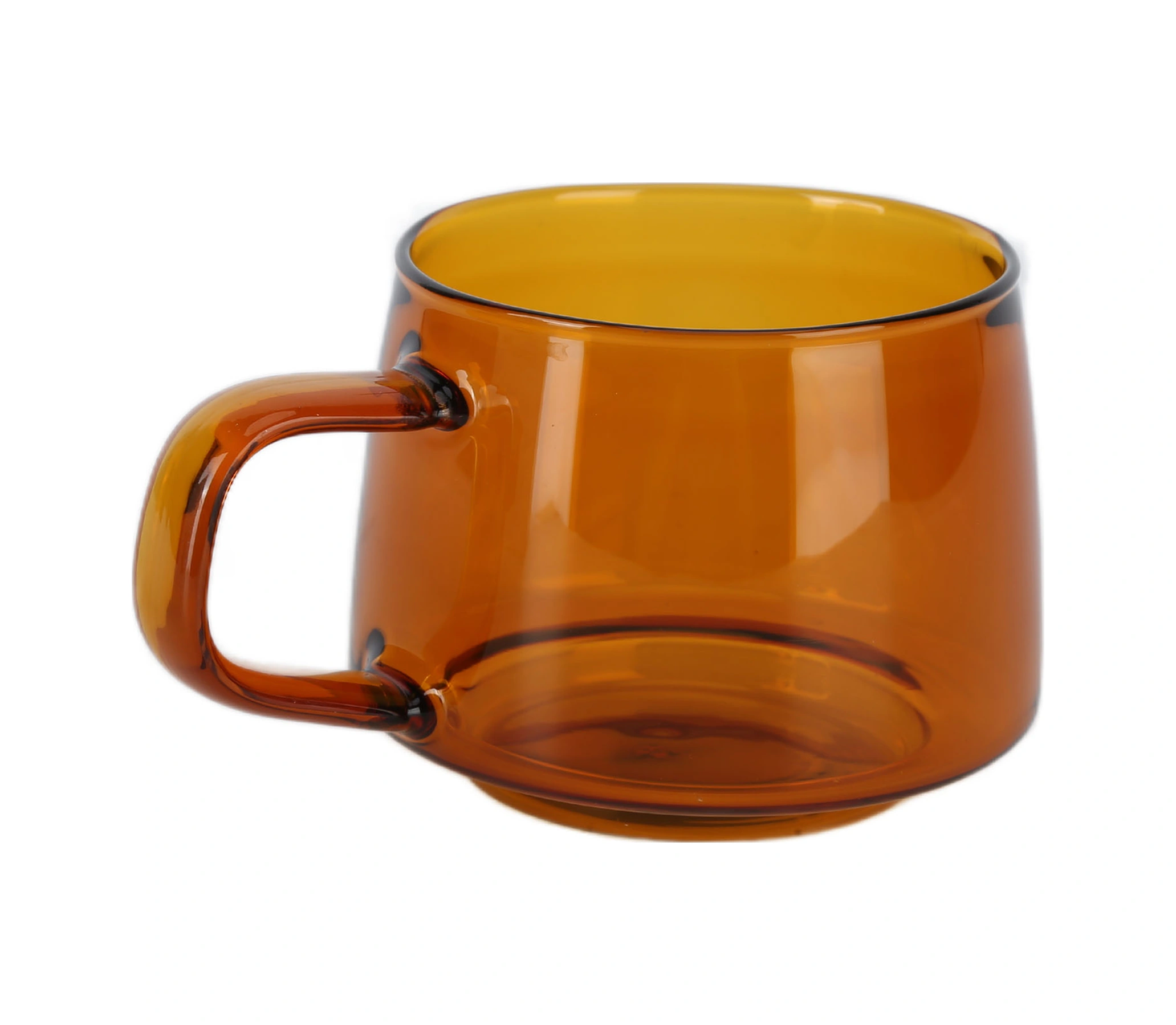 Şeffaf Kahve Kupası 250ml Borosilikat Bardak Çay Su Süt Kulplu Kupa Süksinit Diğer