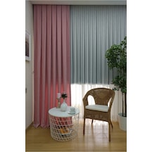 Evdepo Home Pembe Düz Renk Pileli Soft Fon Perde Pile Tek Kanat Pembe