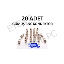 20 Adet Bnc Konnektör Connektör Sıkmalı Metal