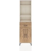 Arges Dolap 4 Raflı Tek Çekmeceli 2 Kapaklı 60x30x221 Aytaşı-çam Aytaşı
