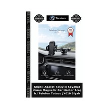 Klipsli Aparat Taşıyıcı Seyahat Ürünü Magnetic Car Holder Araç İçi Telefon Tutucu Jx010 Siyah