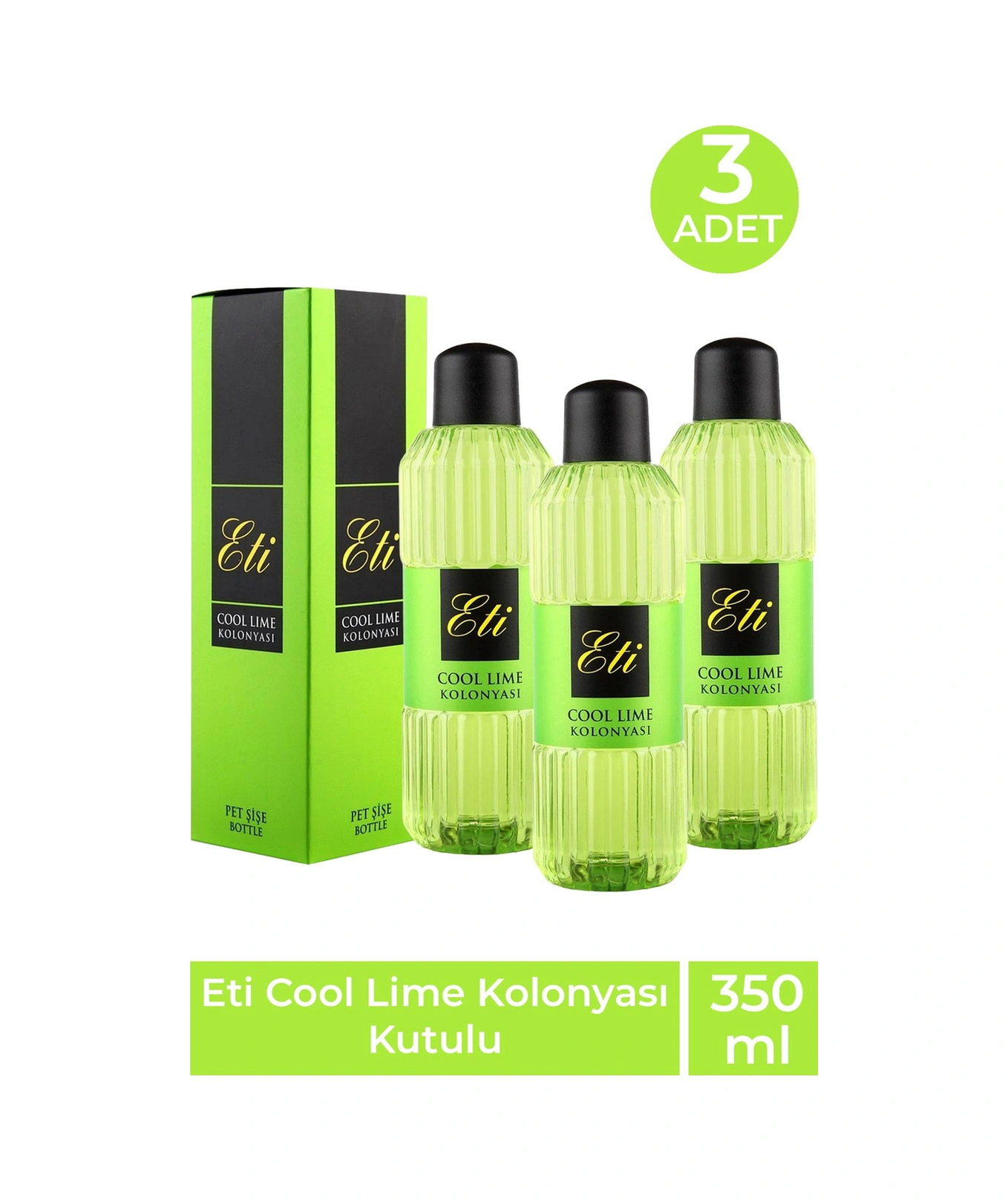 Eti Cool Lime Kolonya 350 Ml 3 Adet