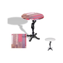 Çipa 1003 Döküm Ayak Yuvarlak Masa Çap 60cm - Werzalit, Wermodin Ve Allzalit Tabla - Redwood Çok Renkli