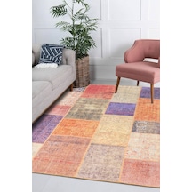 Folk Patchwork Desenli Dokuma Taban Dekoratif Renkli Halı Ba 03
