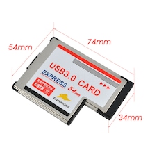 Alfais 5119 2 Port Usb 3.0 54mm Express Cardbus Pcmcia Adaptör Kartı