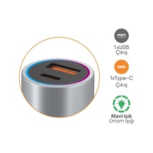 Tr Xiaoma 13t / 13t Pro / 14/15 İle Uyumlu 45w Ultra Hızlı Araç Şarj Aleti, Qualcomm 3.0 + Type-c Pd, Beyaz
