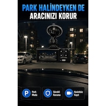 1080p Full Hd Araç İçi Kamera Wifi Bağlantılı Çift Kameralı Geniş Açılı Araç Kayıt Kamerası 36880031