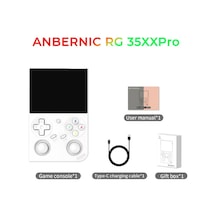 Rg 35xx Pro 64 Gb 3.5 İnç Ips Ekran Çift Analog Kollu Retro El Konsolu Beyaz