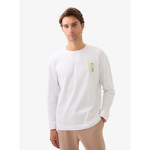 Erkek T-shirt 40829 - Beyaz Beyaz