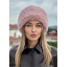 Mollycrush Kışlık Kalpak Şapka Rus Slav Kazak Moğol Eskimo Tarzı Rahat Kalpak Pembe