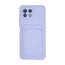 Xiaomi Mi 11 Kılıf Kelvin Kartvizitli Silikon - Ee656 lila