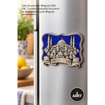 3 Adet Yöresel Ayasofya Magnet Tekli Buzdolabı Magneti 8x6 Cm, Turistik Hediyelik Souvenir Ve Dekoratif Küçük Magnet