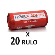 Tıbbi Atık Baskılı Orta Boy çöp poşeti 55x60