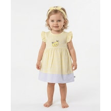 S-Mall Caramell Bebek Elbisesi - Bandanalı - Elb6094 - Lemon - Sarı