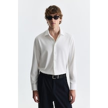 Antioch Comfort Slim Fit Gömlek Ekru