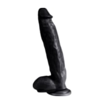 Hızlı Express King Size Realistik 30 CM Gerçekçi Ten Dokusunda Vantuzlu Zenci Siyah Yapay Dildo Penis