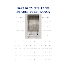 Tel Pano Standı 90x190 Cm Siyah 80 Adet Kanca Bijuteri Standı Çorap Standı Telefon Standı