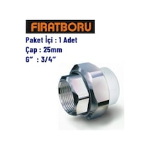 Fırat İç Dişli Oynar Başlıklı Rakor 25mm, 3/4'', 1 Adet, 7b65025191