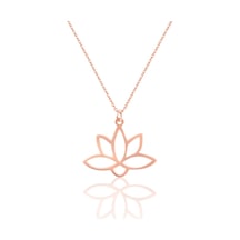 Azuris 925 Ayar Gümüş Lotus Çiçeği Kolye (219583906)