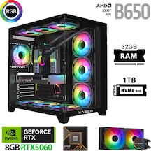 Xaser Lexus X640 R7-7800X3D 32 GB 1 TB M.2 NVMe SSD 8 GB RTX5060 Free Dos Masaüstü Oyuncu Bilgisayarı