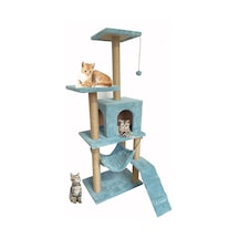 Nursoft B-07 Hamaklı Yuvalı Lüx Kedi Tırmalama Evi NRS-B07