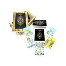 Ahşap Tarot Kutulu Masa Oyunu 78 Kartlı Tarot Kartları Oyun Seti