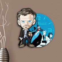 Kişiye Özel House M.d. Tasarımlı Dekoratif Ahşap Duvar Saati - 3 Çok Renkli