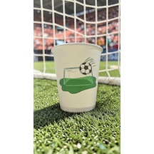 Futbol Topu-maç-kale Doğumgünü Parti Temalı Tek Kullanımlık 7 Oz 100 Adet Karton Bardak