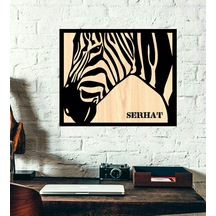 Kişiye Özel Zebra Temalı Ahşap Duvar Tablo