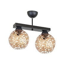 Selçuklu Top Motif Yıldız Ferforje Model Retro Plafonyer Avize Ü