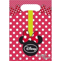 Minnie Mouse Puanlı Hediye Poşeti 6 Adet
