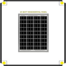 25 W Monokristal Güneş Paneli Solar  25 W Güneş Enerjisi
