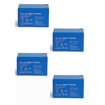 4 Adet Blue Battery 12v 12ah Bakımsız Kuru Akü 2026 Ocak Üretim