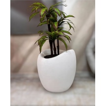 Bohem Home Fiberglas Bahçe Ve Ev Dekorasyonu Saksı Yumurta Modeli 45 Cm X 45 Cm