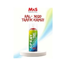 Mxs Ral 3020 Trafik Kırmızı Akrilik Sprey Boya 400 Ml Siyah