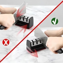 Kanji 3 Fonksiyonlu Paslanmaz Çelik Bıçak Bileyici Elmas, Tungsten Ve Seramik Bileme Şef, Mutfak, Meyve, Çakı Ve Av Bıçakları İçin Ergonomik Bileme Aleti -