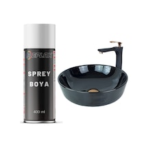 Siyah Mutfak Banyo Lavabo Evye Sprey Boyası Suya Dayanıklı 400 Ml