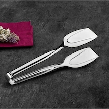 Lüks Pasta Börek Maşası Paslanmaz Çelik 21 Cm Paslanmaz Çelik Beyaz