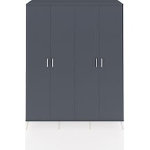 Hyperion Gardrop 4 Raflı 4 Kapaklı 4 Askılı 176x44x221 Antrasit-antrasit/çam Antrasit/çam